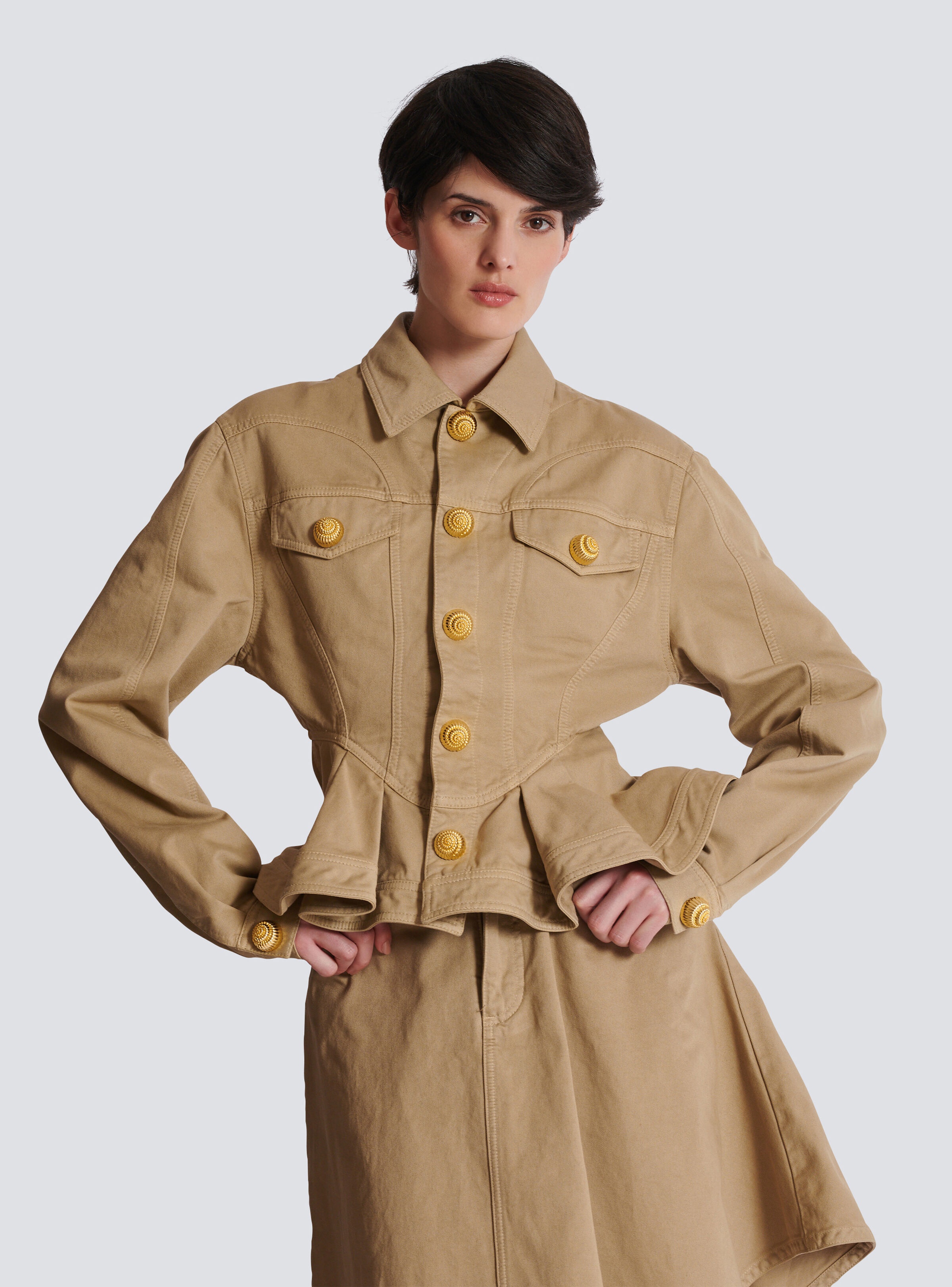 Ruffled cotton canvas jacket - 7