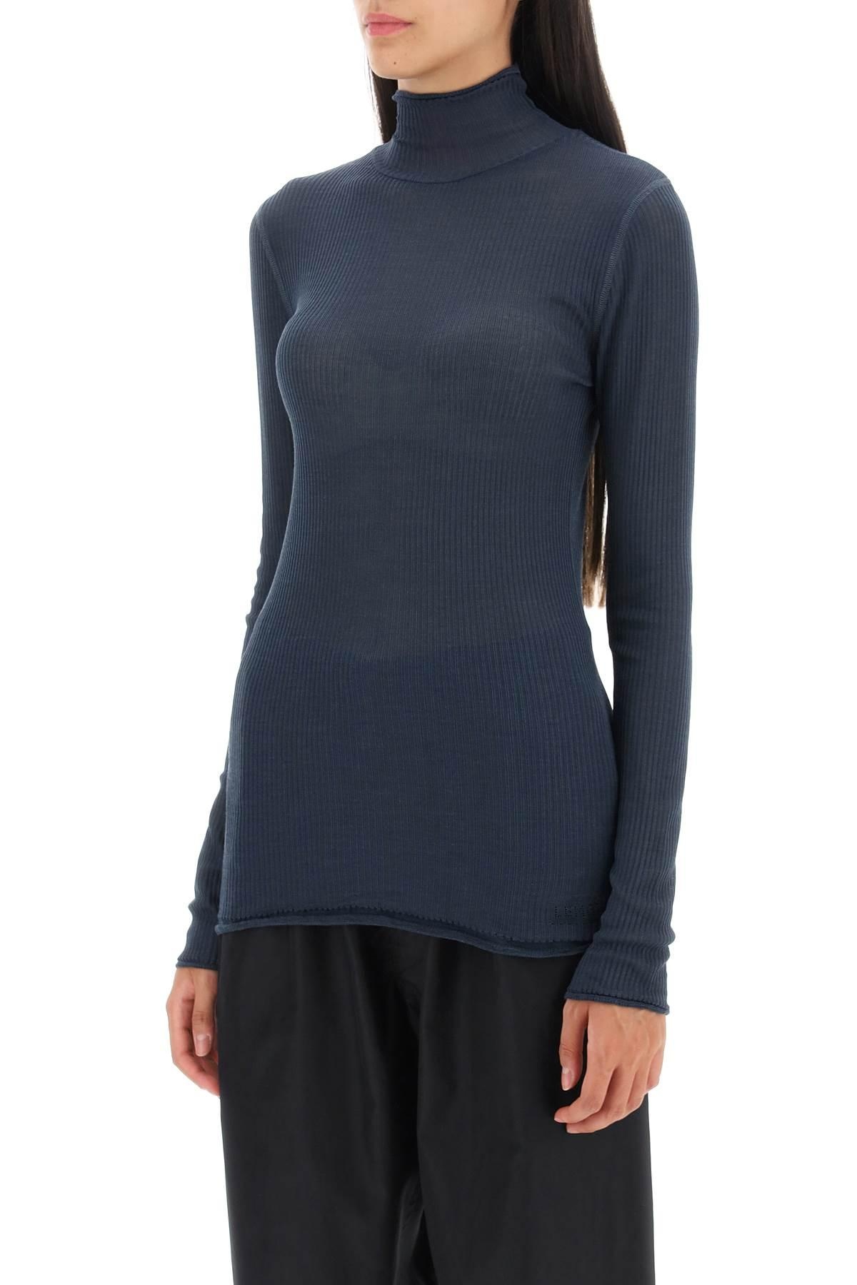 Seamless silk turtleneck sweater - 5