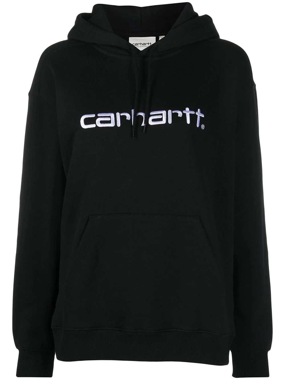 embroidered logo hoodie - 1