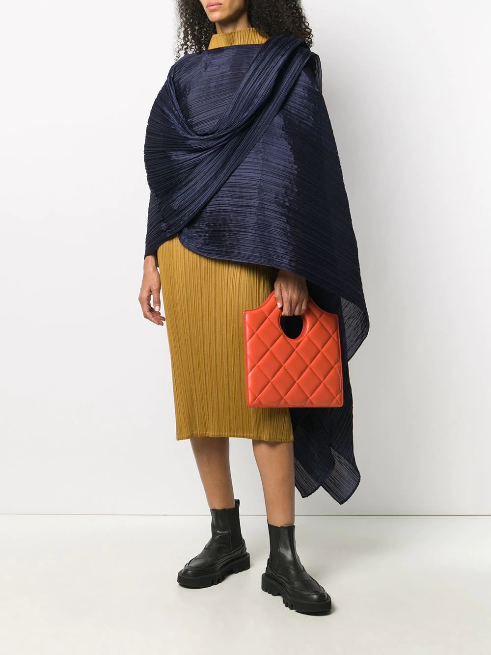 oversized pleated scarf - 2