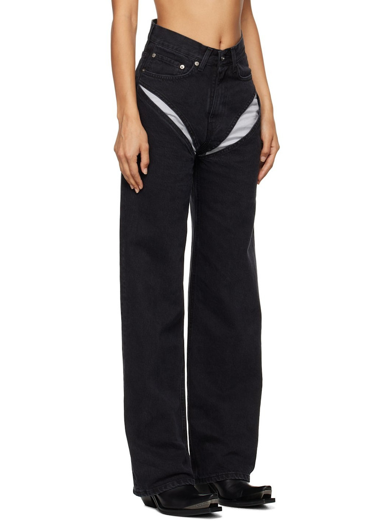 Black Cut Out Jeans 2