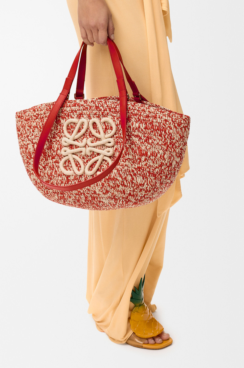 Loewe Medium Eclipse basket in raffia and calfskin outlook