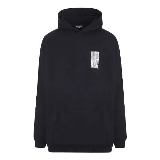 Balenciaga Barcode Cotton Hoodie 'Black' 651799TKVE61070 - 1