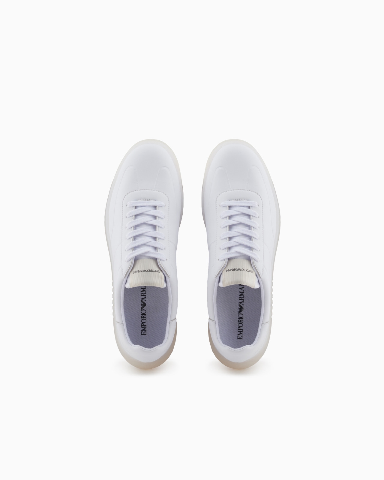 LEATHER SNEAKERS WITH SEMI-TRANSPARENT SOLE - 3
