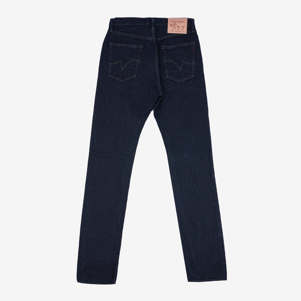 IH-888S-SLBod 16oz Slubby Selvedge Denim Relaxed Tapered Cut Jeans - Indigo Overdyed Black - 5