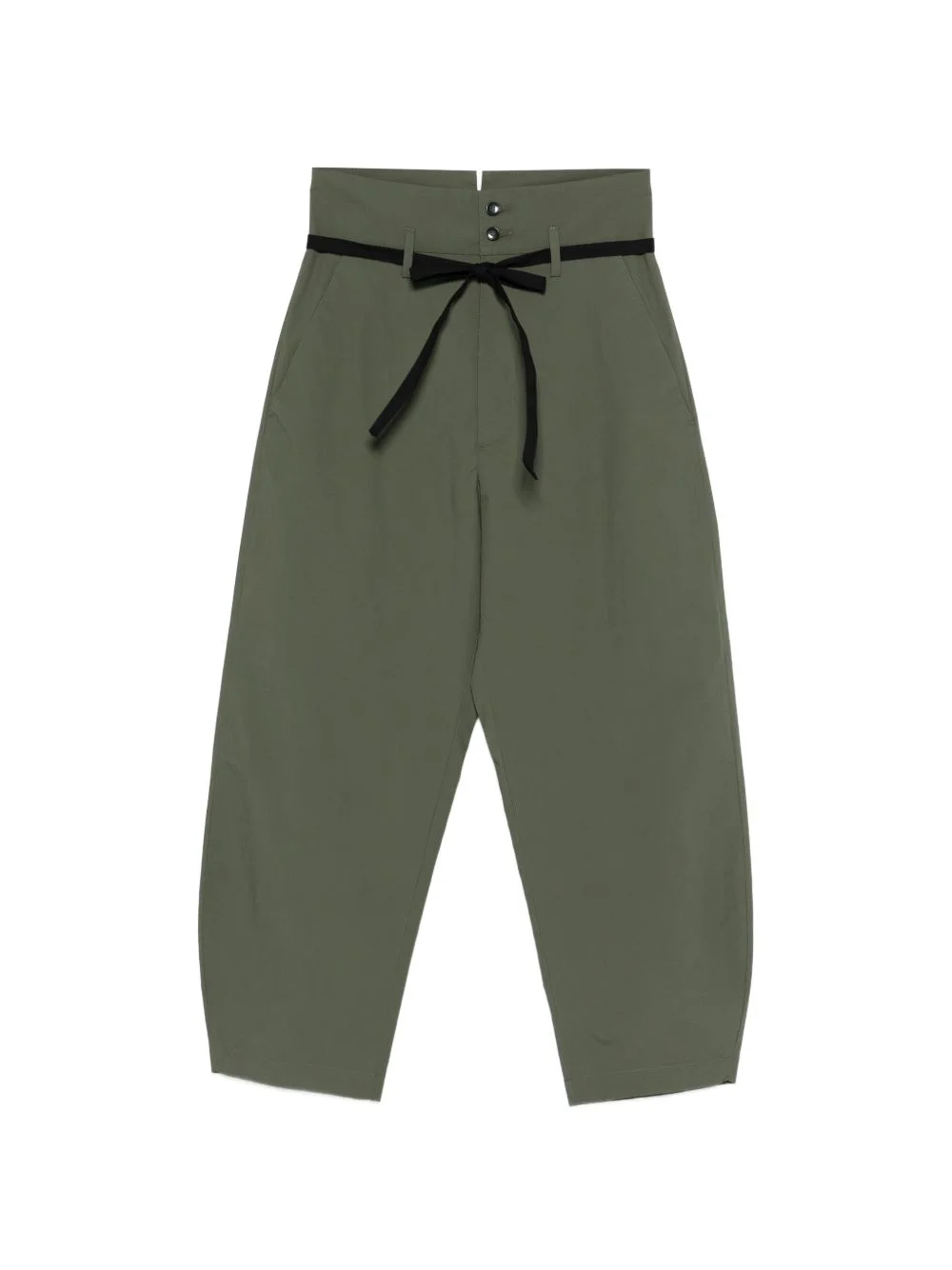 buttoned belt trousers - 1