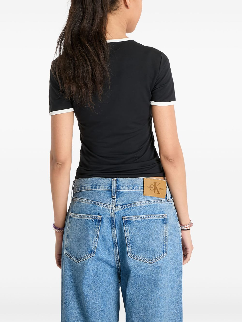 logo-embroidered T-shirt - 3