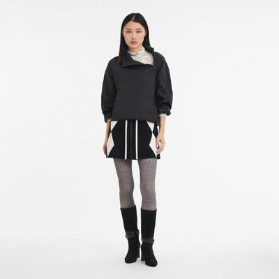 Longchamp Fall-Winter 2023 Collection Skirt Black/White - Leather outlook