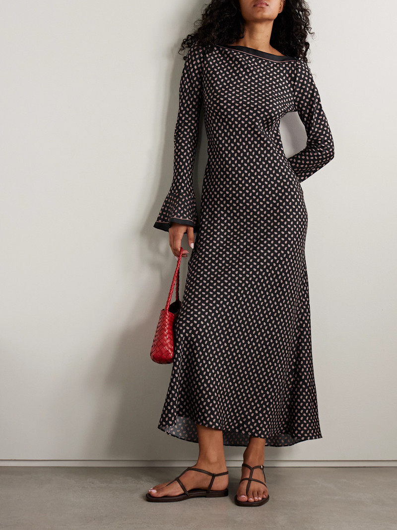DÔEN Davina Paisley-print Silk-blend Twill Midi Dress outlook