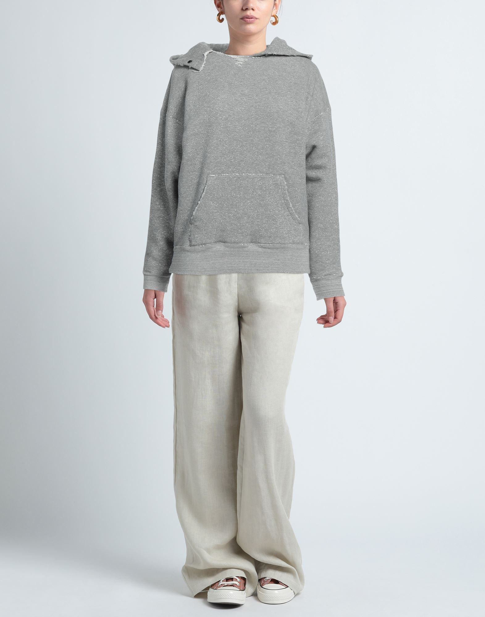 Grey Women's Hooded Sweatshirt - 2