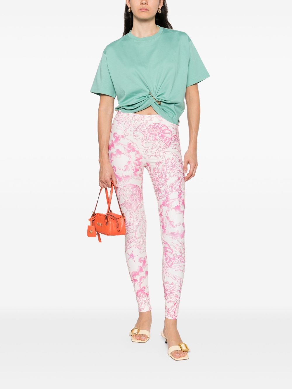 Underwater Barocco-print leggings - 2