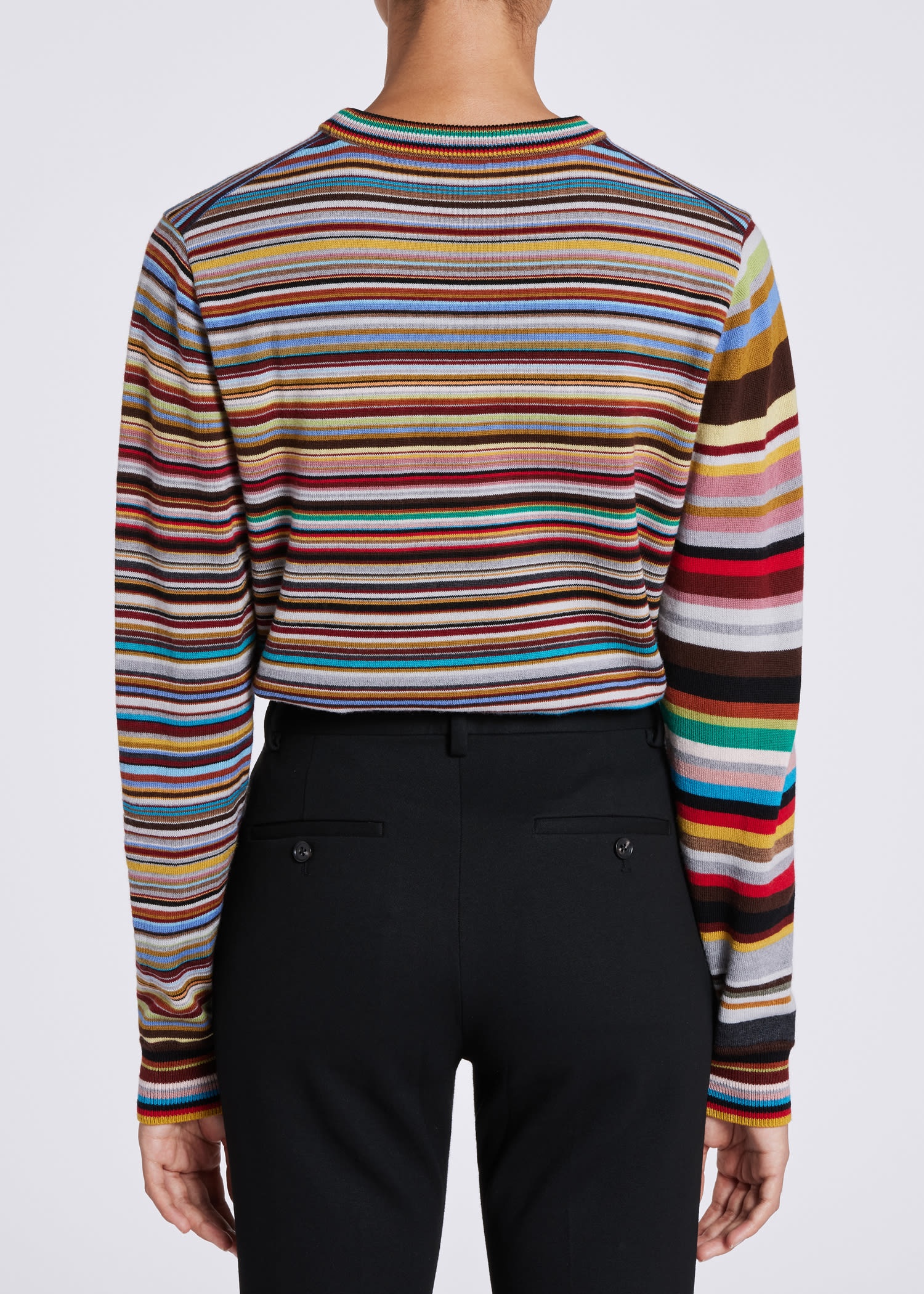 'Signature Stripe' Contrast Wool Sweater - 5