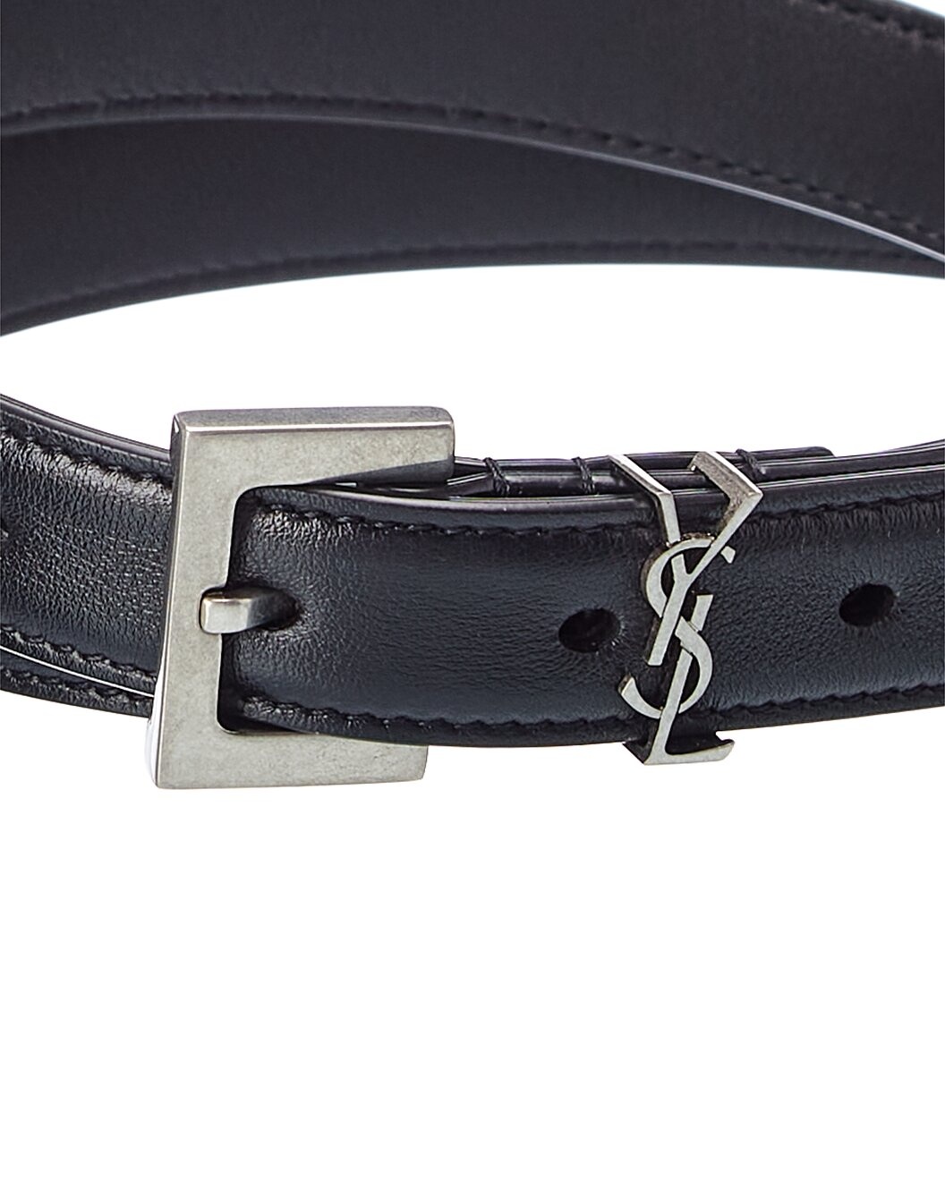 Saint Laurent Monogram Leather Belt - 2
