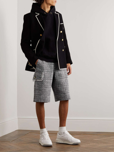 Valentino Straight-Leg Cotton-Blend Bouclé-Tweed Bermuda Shorts outlook