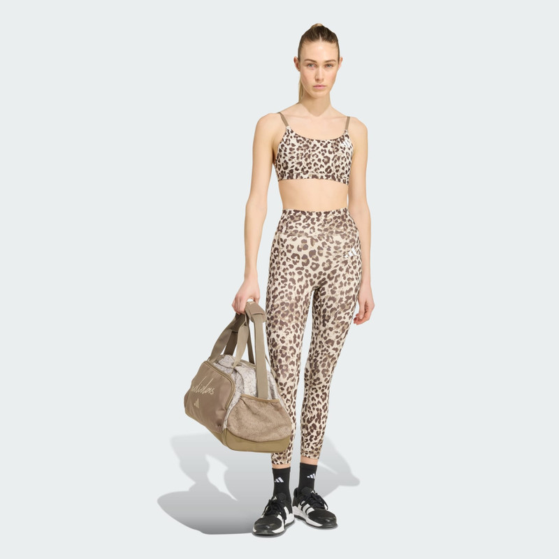 Optime Essentials 3-Stripes Leopard Light Support Bra 5