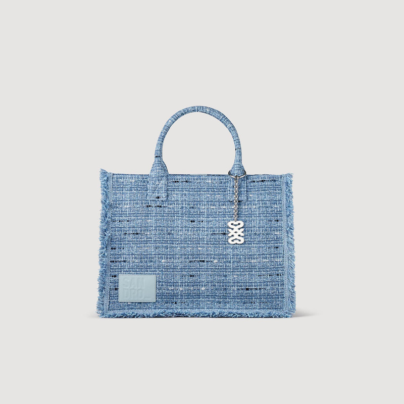 Kasbah large tweed tote bag 1