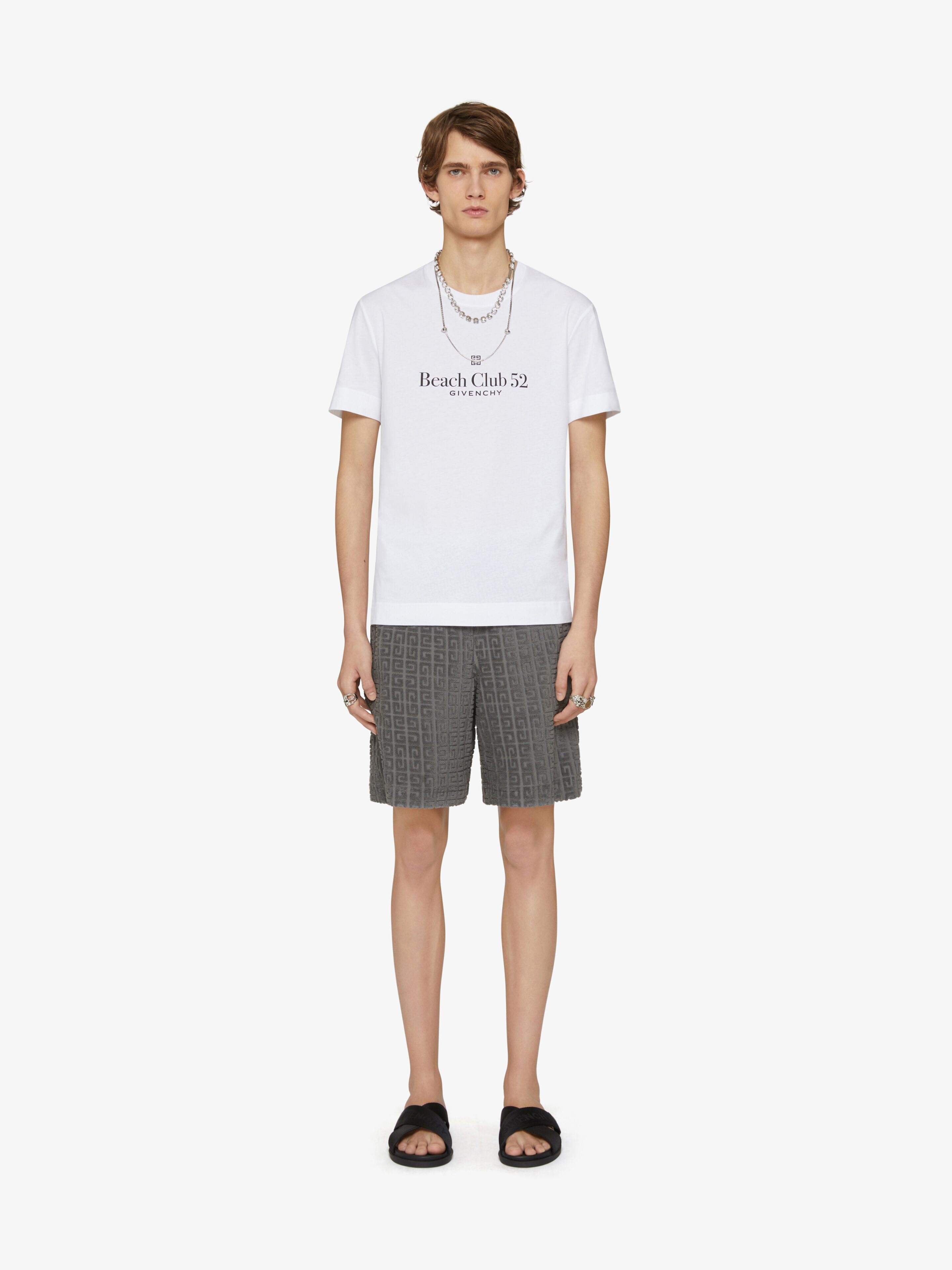 SLIM FIT T-SHIRT IN COTTON WITH GIVENCHY LOGO - 2