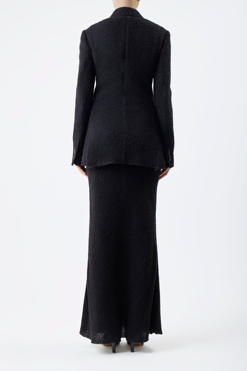 Amergin Jacket in Black Boucle Gauze 4