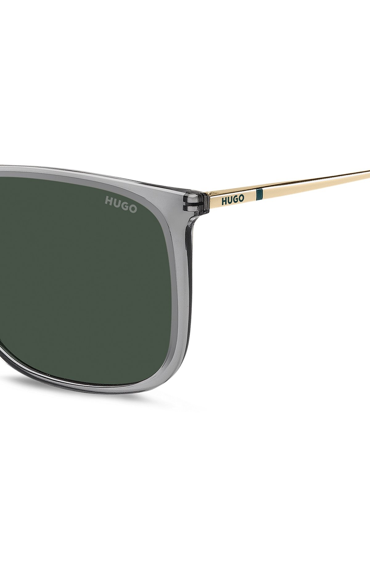 TRANSPARENT-ACETATE SUNGLASSES WITH GOLD-TONE TEMPLES - 2