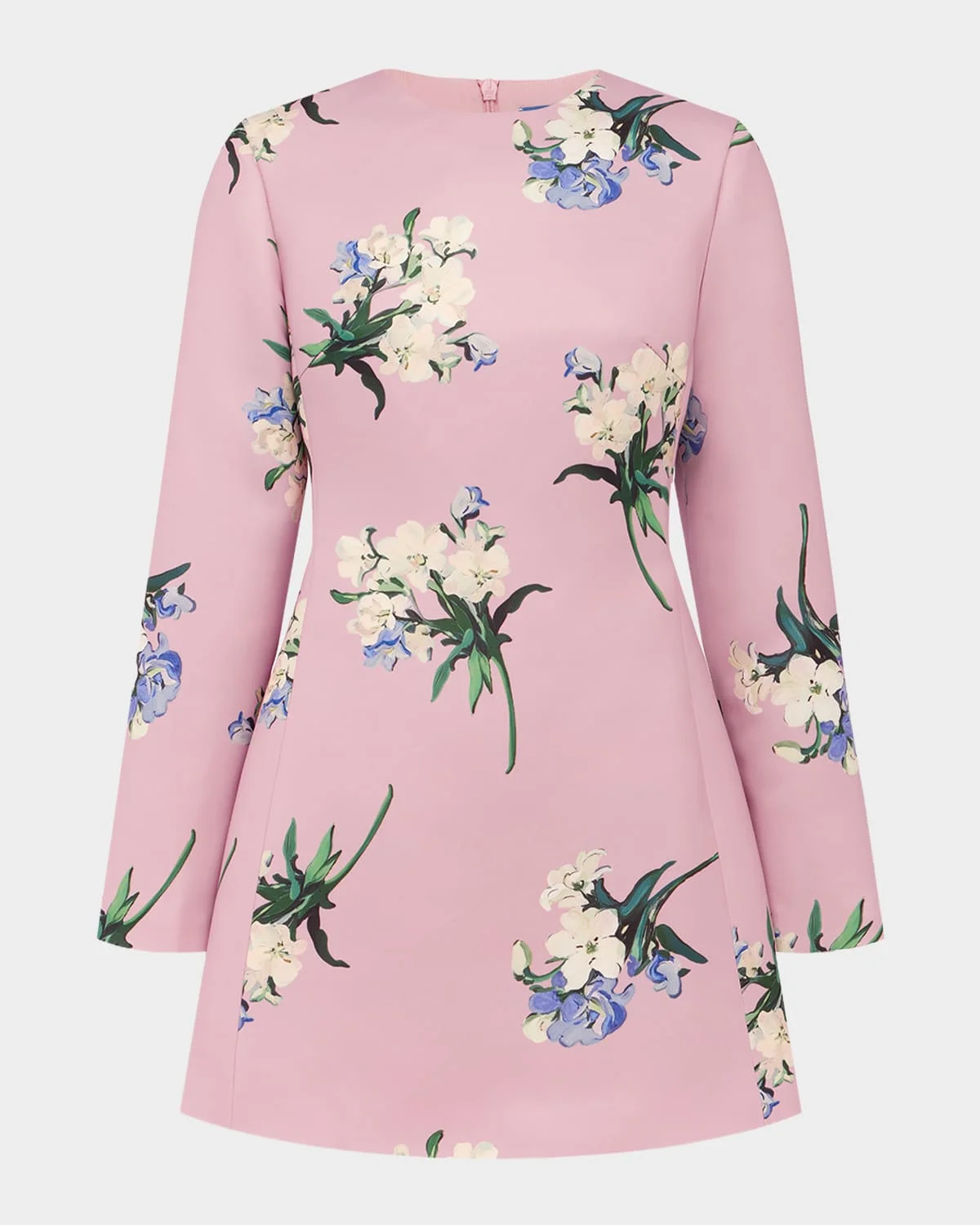 Aliza Floral Long-Sleeve Mini Dress - 1