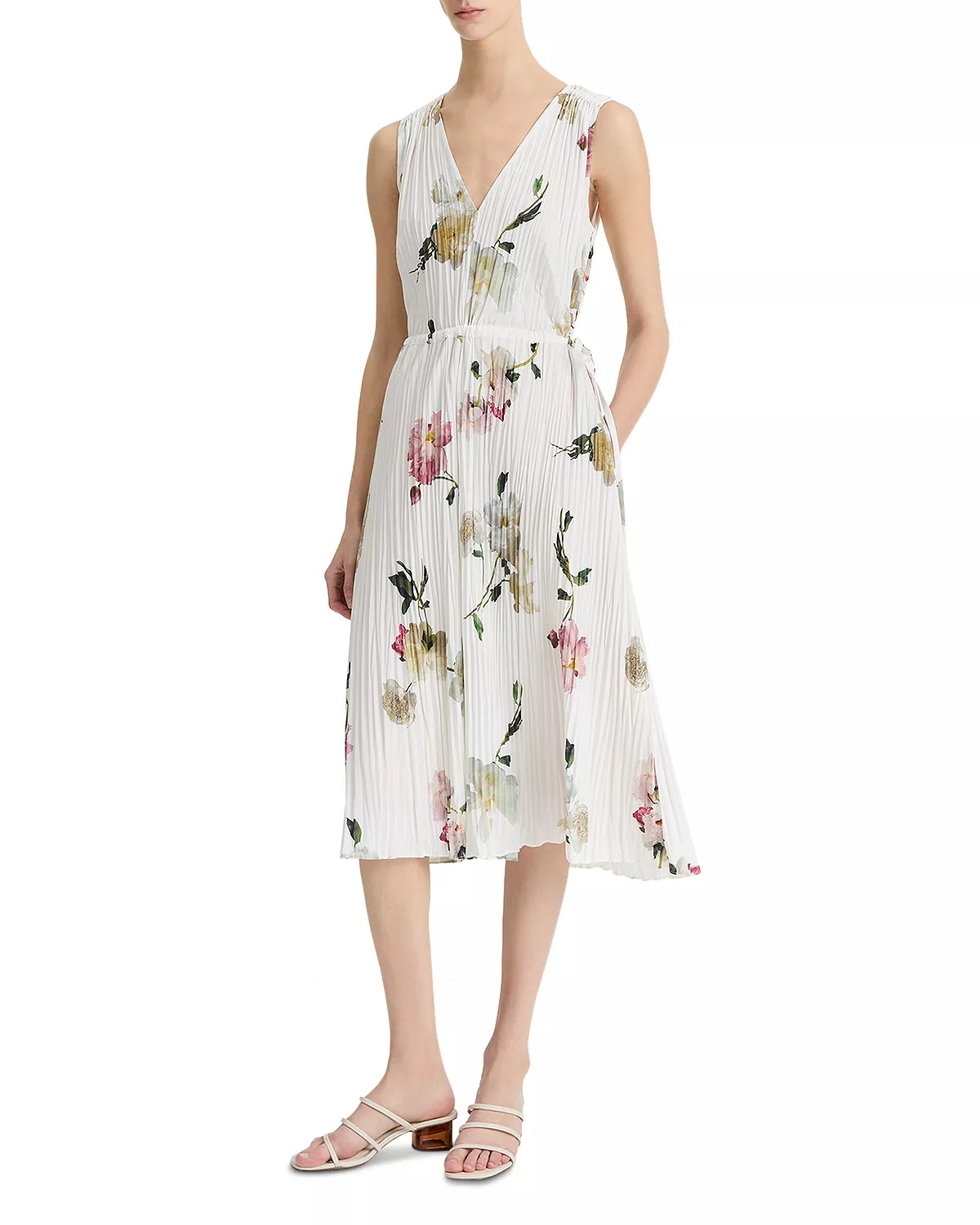 Wilted Peony Pleated Dress - 3