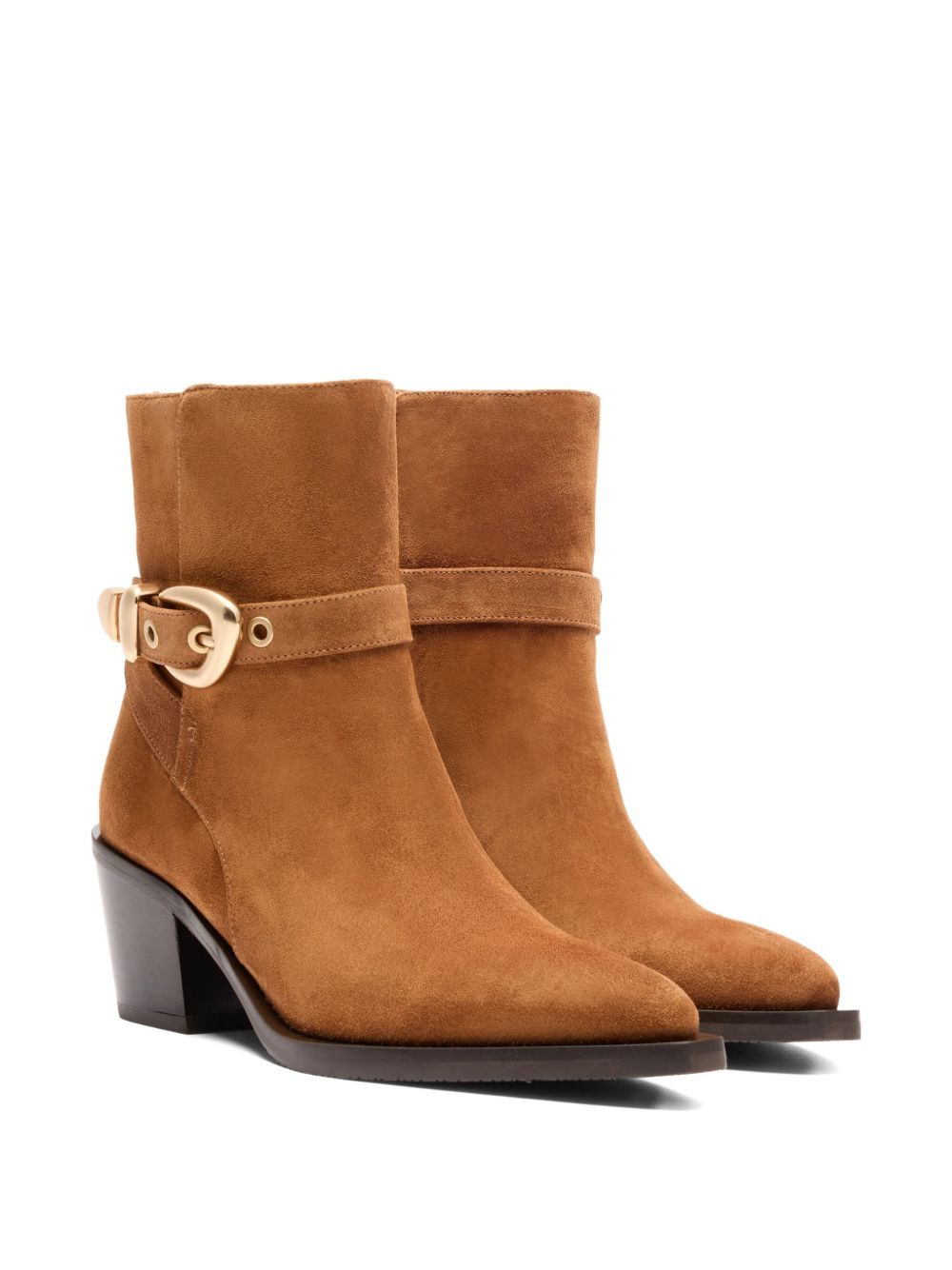 60mm Maven buckle-strap suede boots - 2
