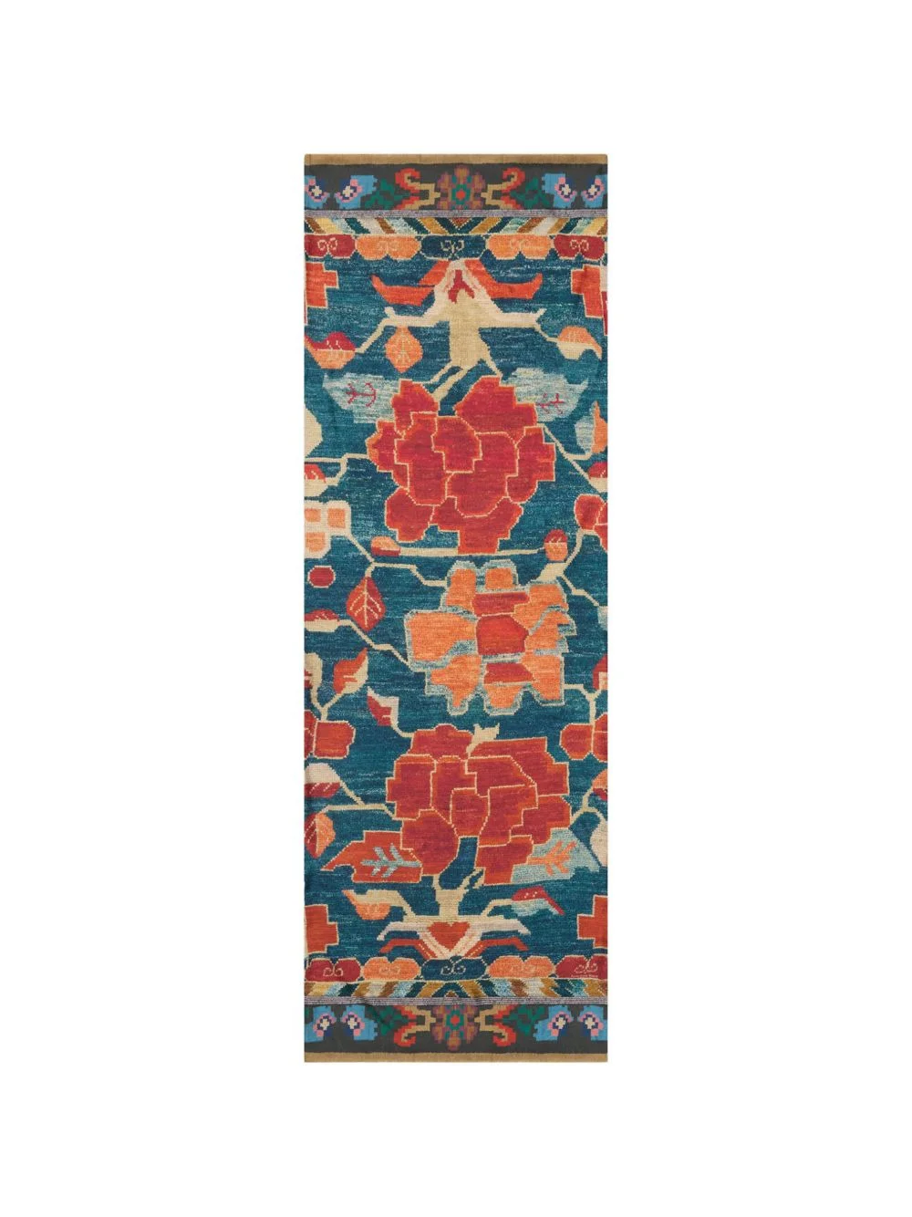 Aloewon floral-print silk-blend scarf - 1