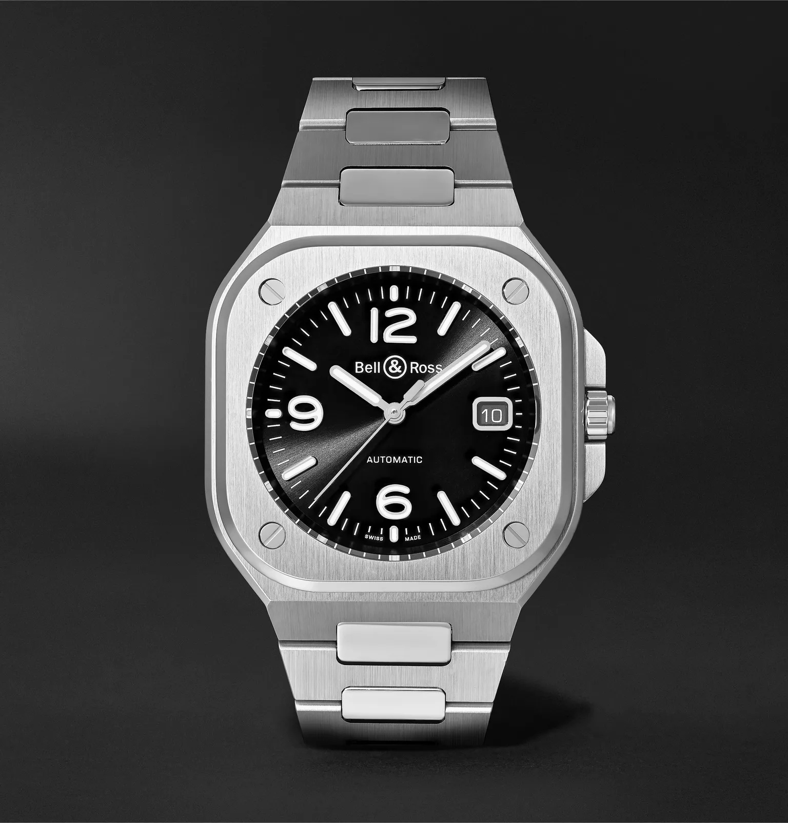 BR 05 Automatic 40mm Steel Watch, Ref. No. BR05A-BL-ST/SST - 1