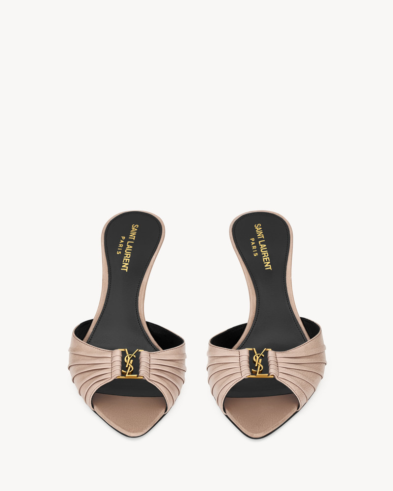 SAINT LAURENT BABYLONE MULES IN SMOOTH LEATHER outlook