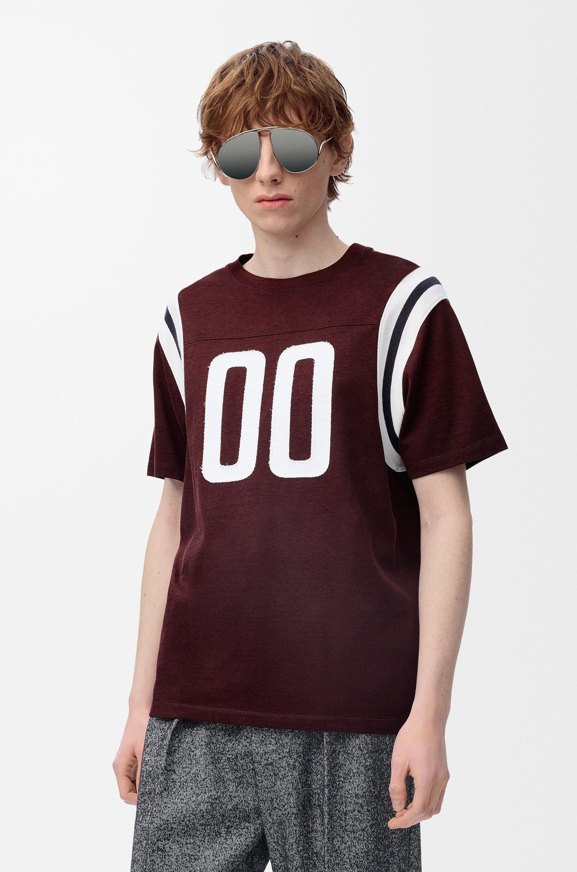 Regular fit T-shirt in cotton and viscose - 3