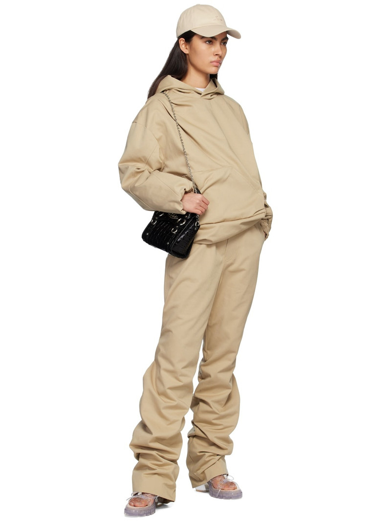 We11done Beige Banded Shirring Trousers outlook