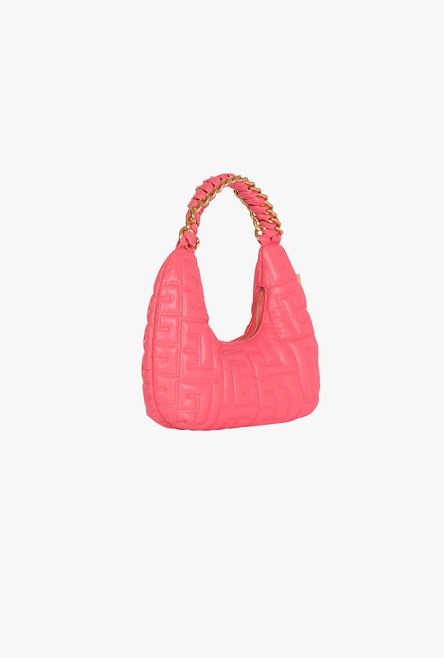 Salmon pink quilted leather Pillow Hobo bag - 6