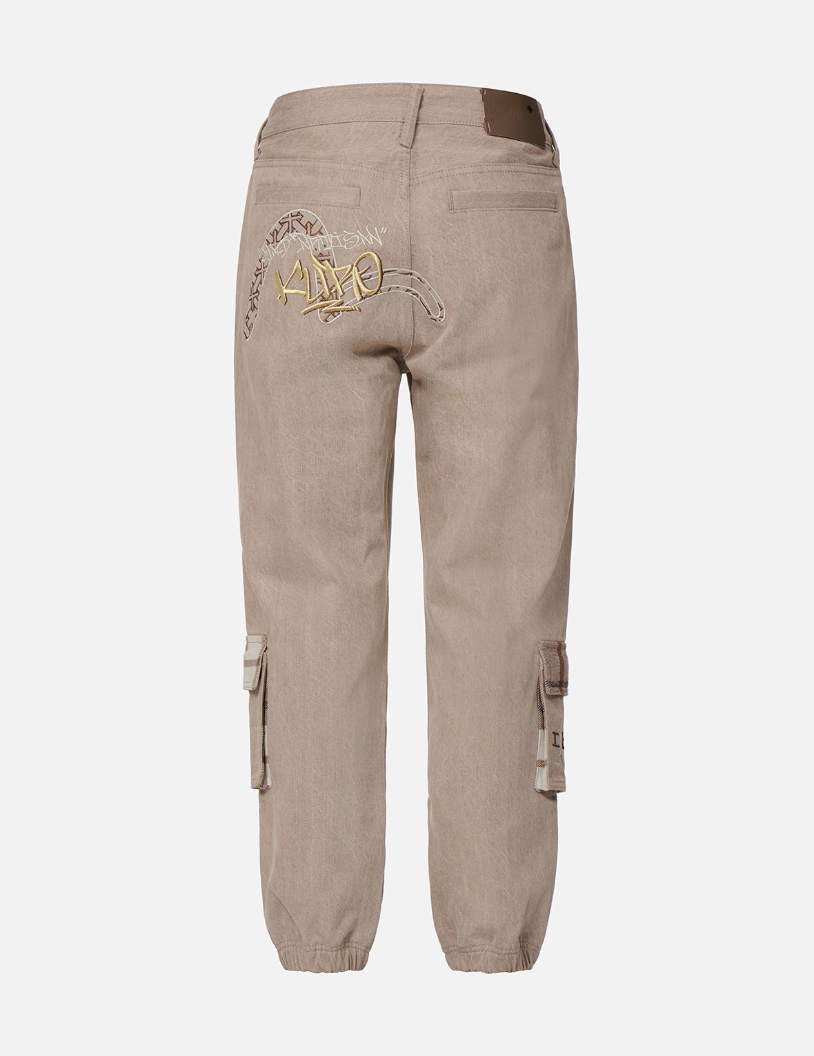 Plaid Flannel Pocket Jogger Jeans - 2