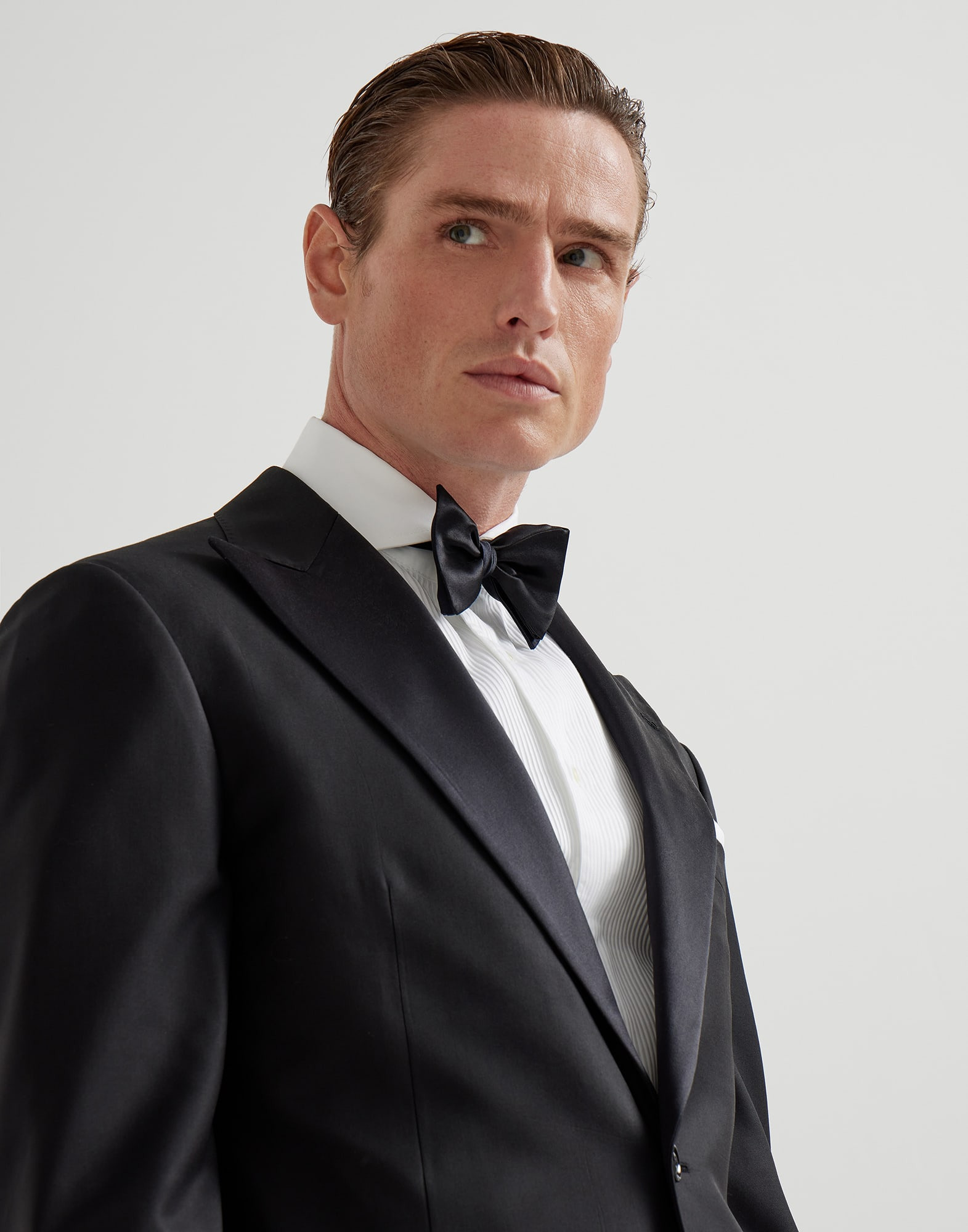 Cotton and silk satin bow tie - 3