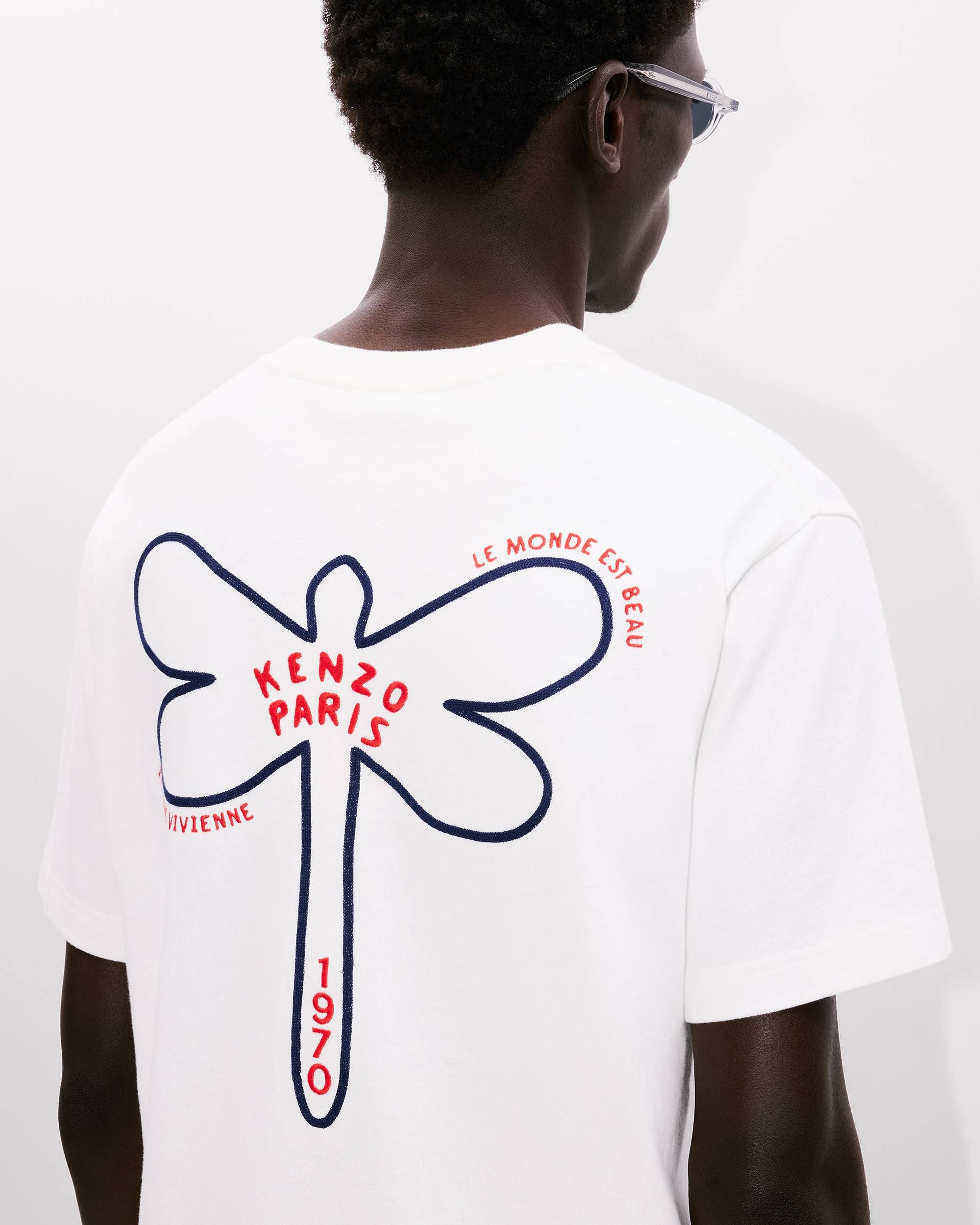 'KENZO Dragonfly' embroidered T-shirt in cotton - 7