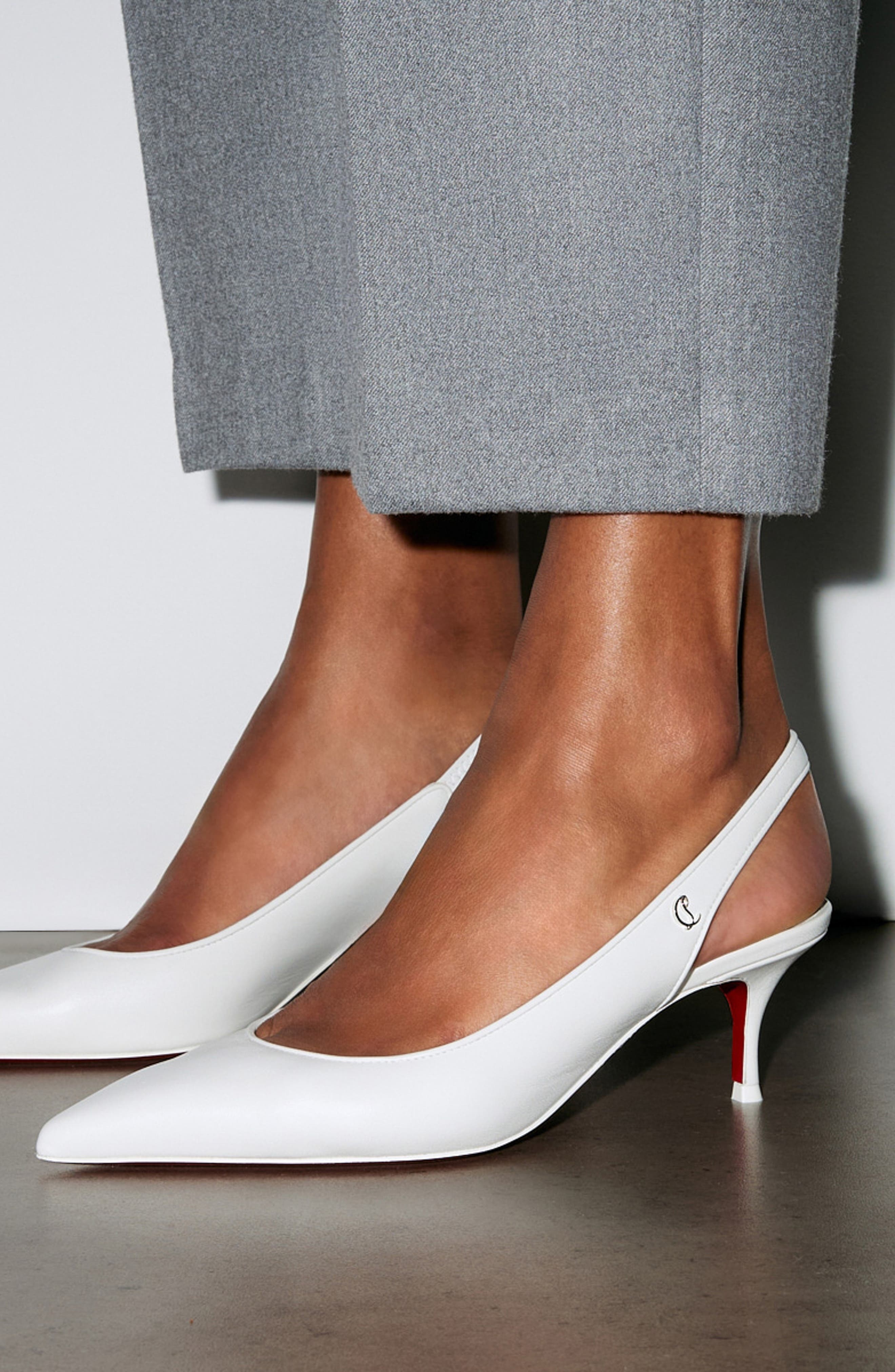 Christian Louboutin Sporty Kate Slingback Pump in Bianco at Nordstrom - 2