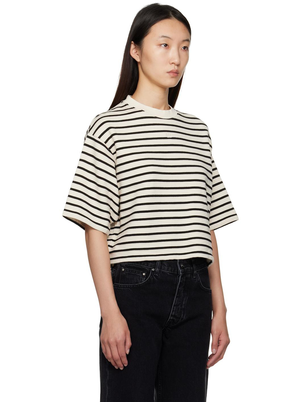 Off-White & Black Myers Cropped T-shirt - 2