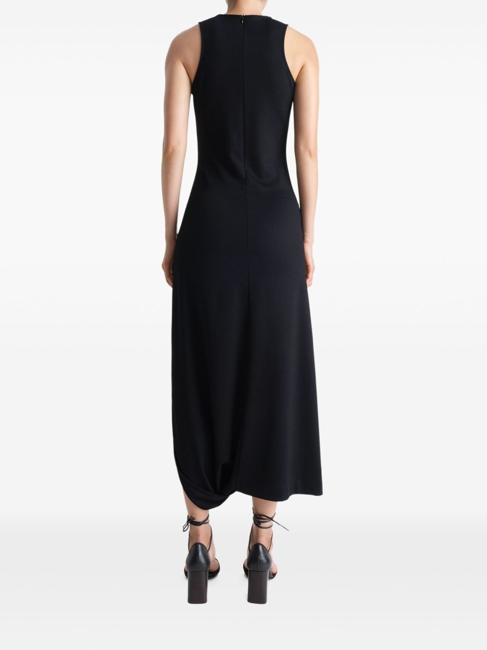 twisted-hem midi dress - 4