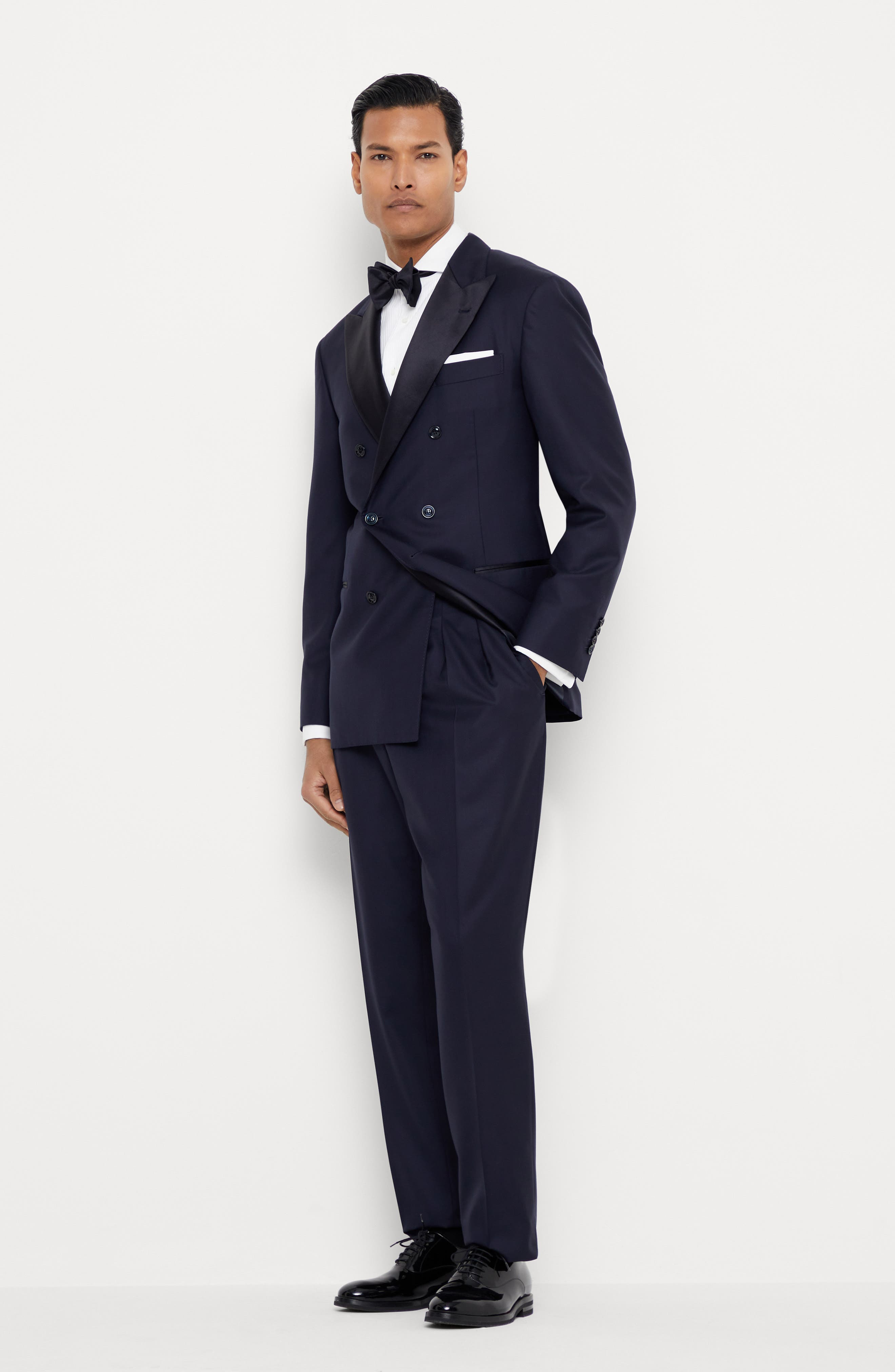 Brunello Cucinelli Tuxedo with one-and-a-half-breasted jacket in Navy Blue at Nordstrom - 6