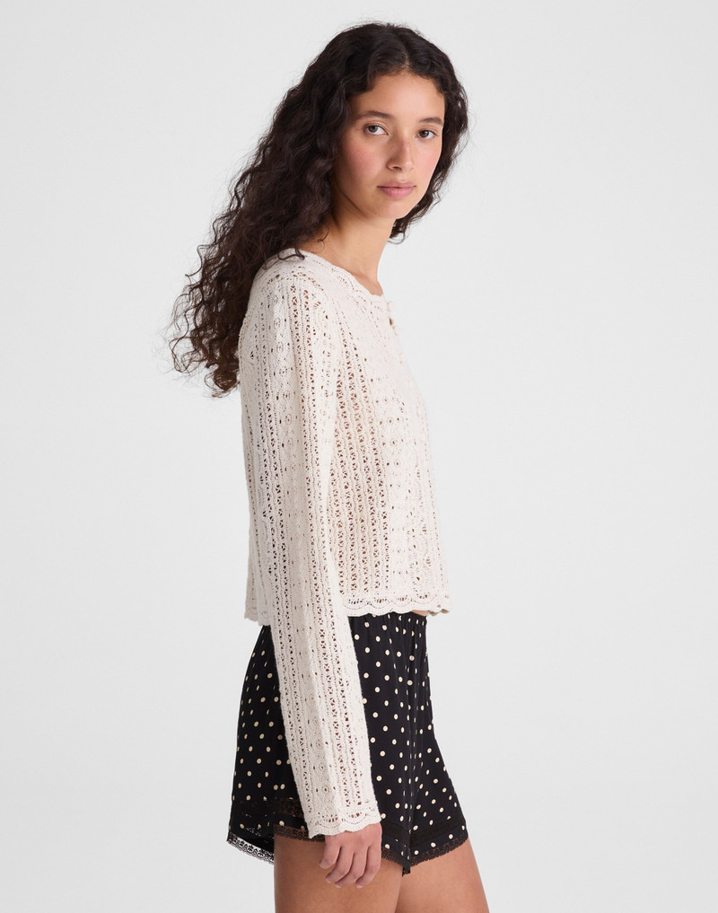 Open-Knit Lace Cardigan 4