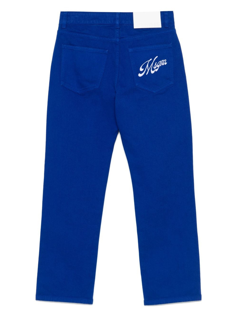 MSGM logo-embroidered jeans outlook