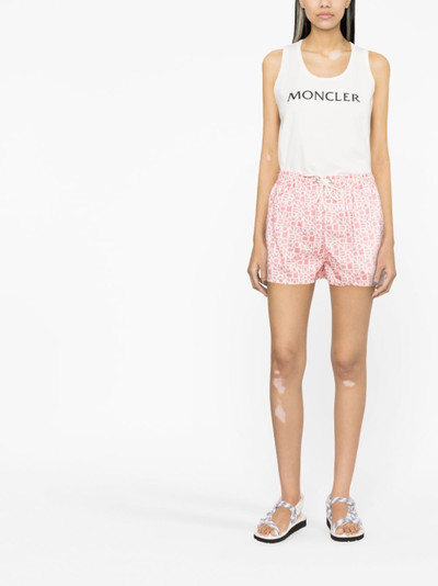 Moncler logo-print tank top outlook