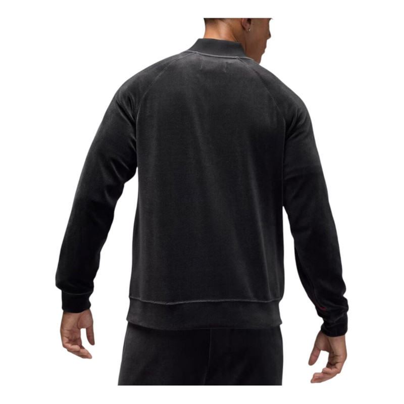 Jordan Air Jordan Brooklyn Velour Track Jacket 'Black Gym Red' HV1870-010 outlook