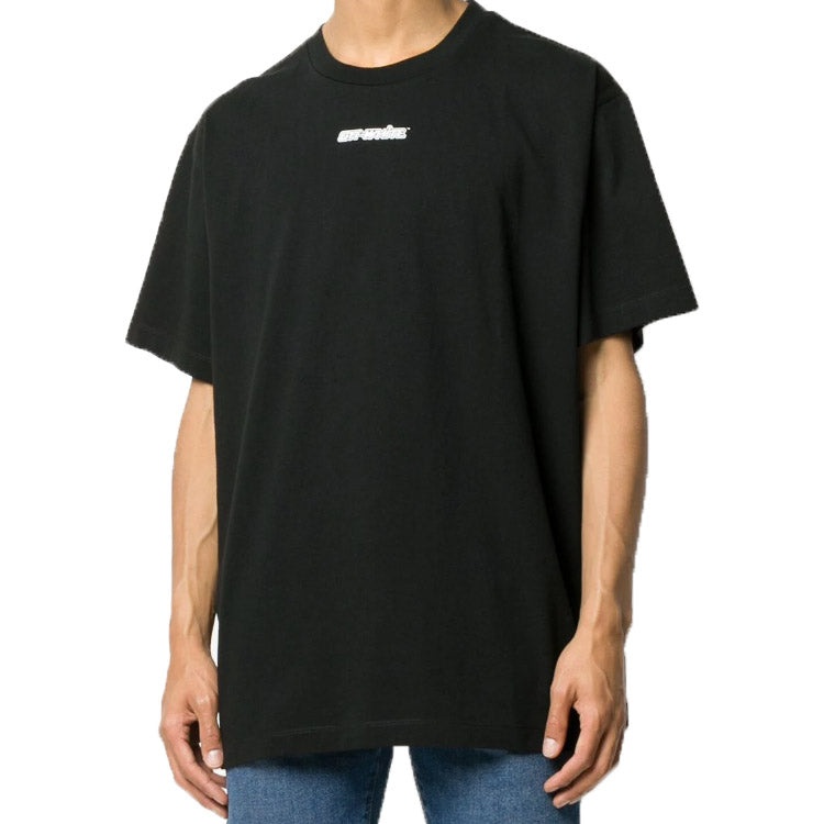 Off-White Marker Short-Sleeve Over Tee 'Black/Red' OMAA038E20JER0021025 - 4