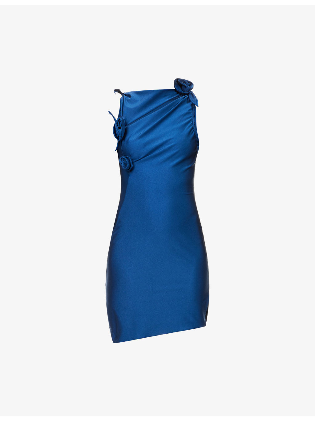 Asymmetric Flower Stretch-Jersey Mini Dress - 1