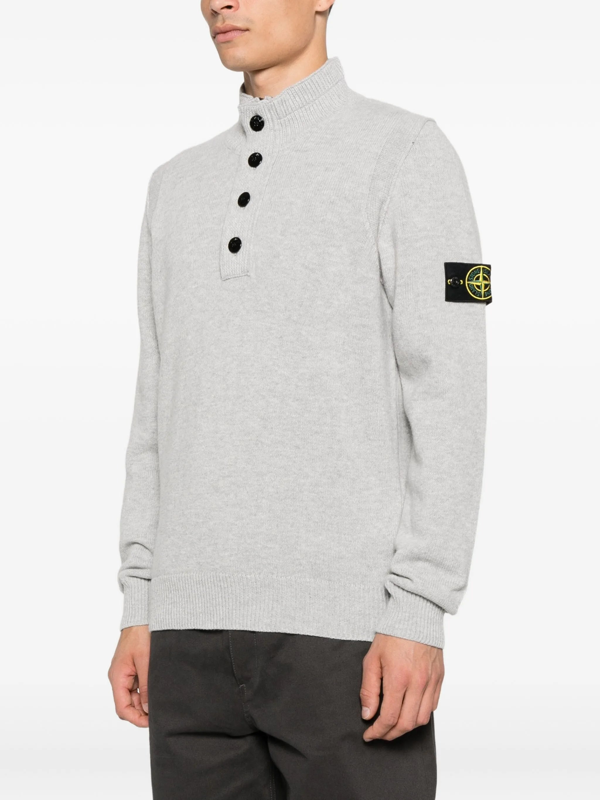 Stone Island 5100040 Button-fastening Patch-pocket Sweater - 2