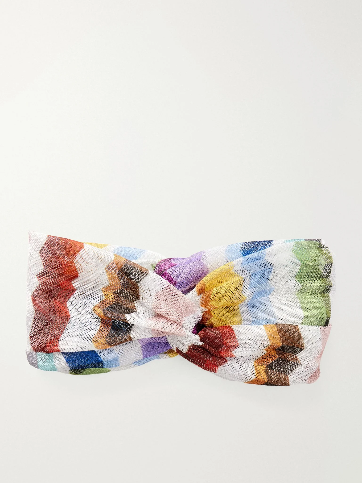 Striped crochet-knit headband Multi - 1