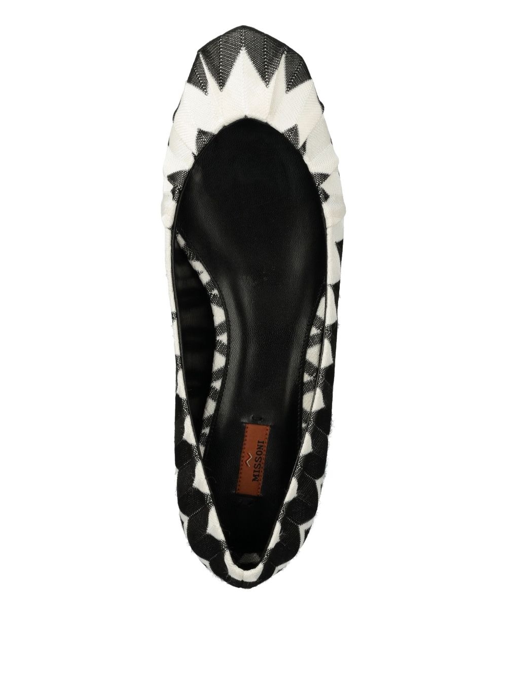zigzag-print ballerinas - 4