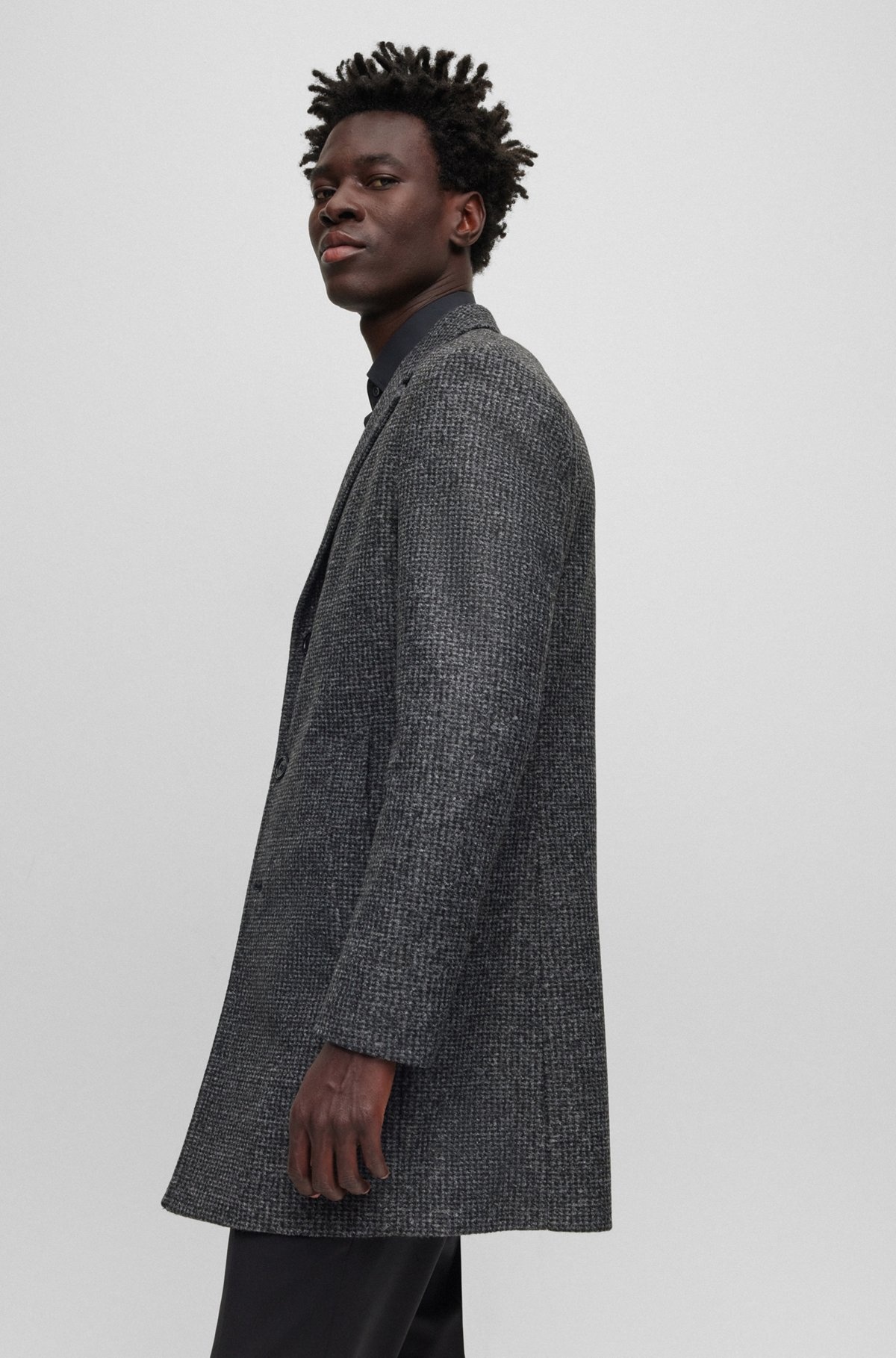 SLIM-FIT PATTERNED COAT WITH ZIP-UP INNER - 7