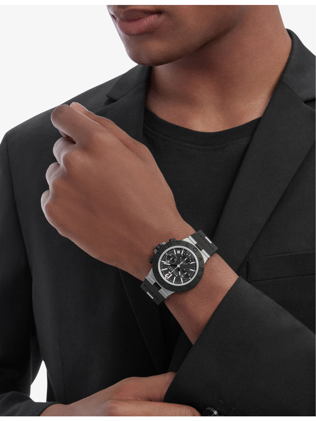RE00017 BVLGARI BVLGARI aluminium and titanium automatic watch - 5